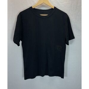 ALEXANDER WANG  Black Men's T-Shirt Logo Size M minimalist Designer‎